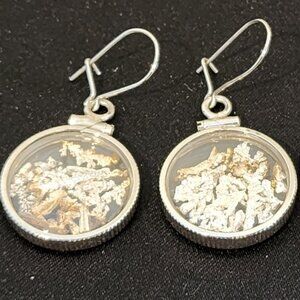 Vintage Crystalline Silver Earrings